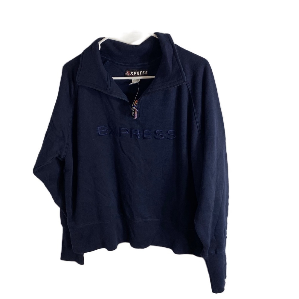 Vintage Express Sweatshirt NWT Medium World Brand Zip Y2K